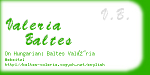 valeria baltes business card